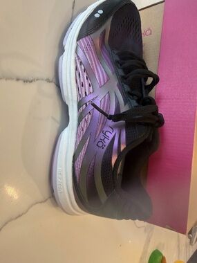Ryka Women's Black and Lavender Athletic Running Shoe